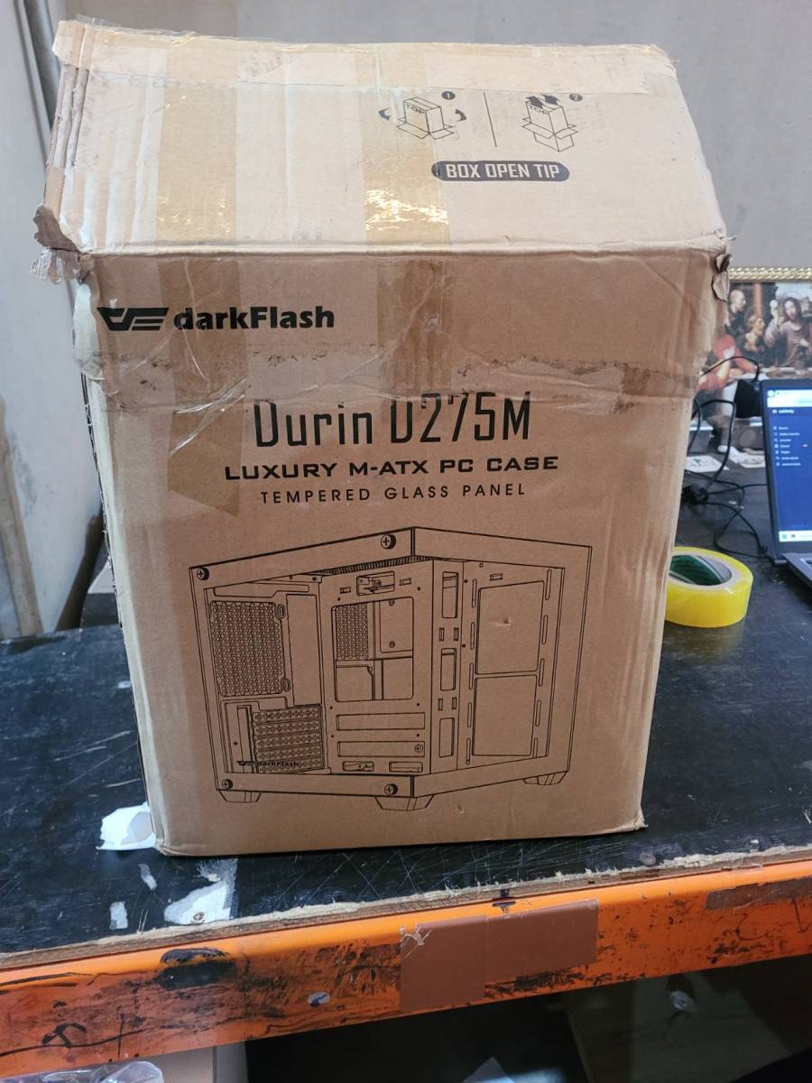 Gabinete para PC DarkFlash Durin D275M com painel de vidro temperado