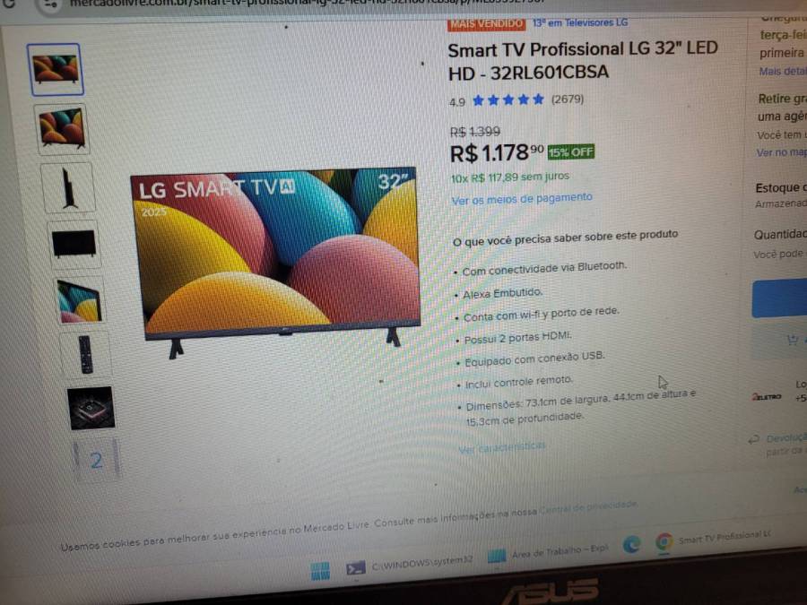 Smart TV Profissional LG 32" LED HD