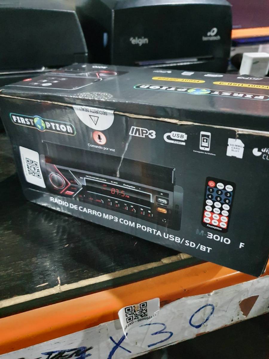 Rádio de carro MP3 com porta USB, SD e Bluetooth
