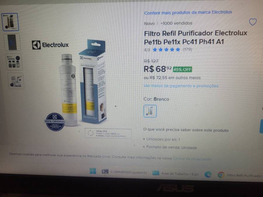 Filtro Refil Purificador de Água