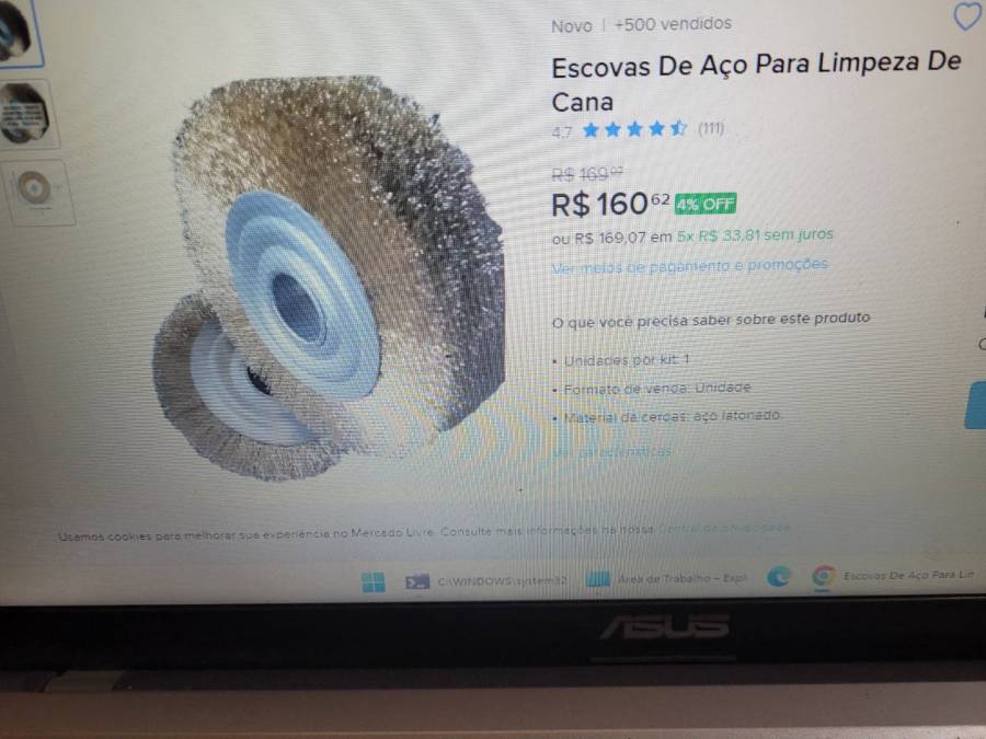 Escovas de aço para limpeza de cana