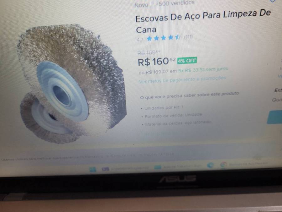Escovas de aço para limpeza de cana