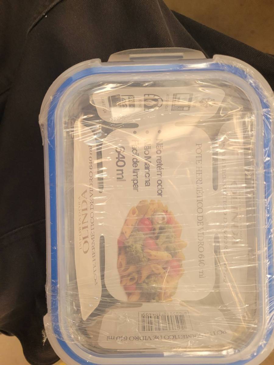 Pote hermético de vidro