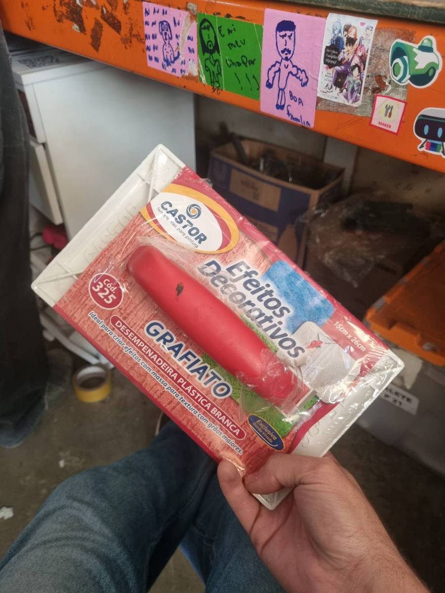 Desempenadeira plástica branca grafiato para pintura