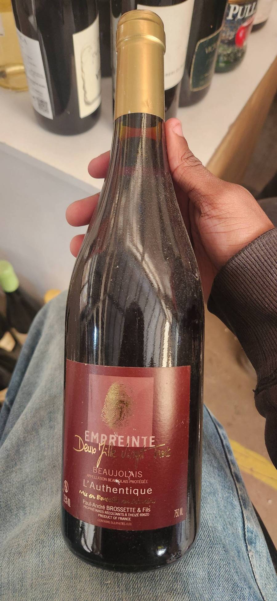 Vinho fino tinto seco Beaujolais Empreinte L'Authentique