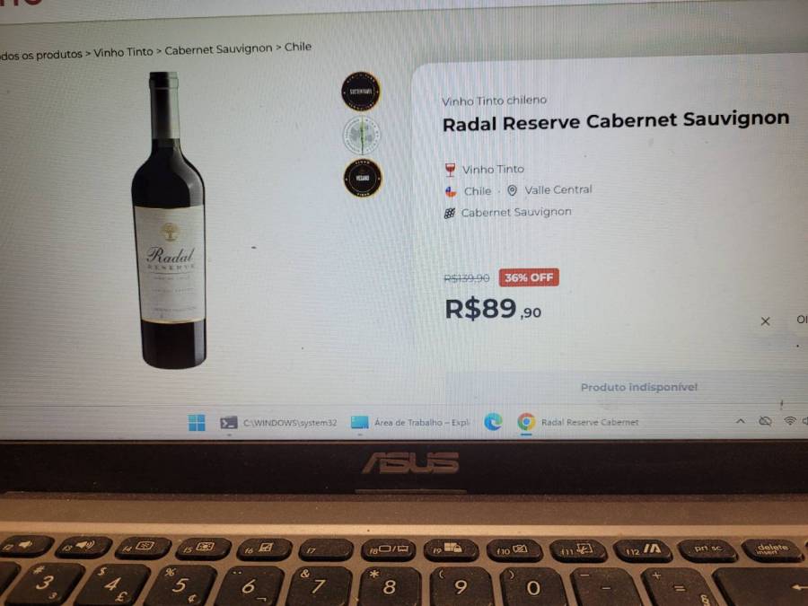 Vinho Tinto Radal Reserve Cabernet Sauvignon