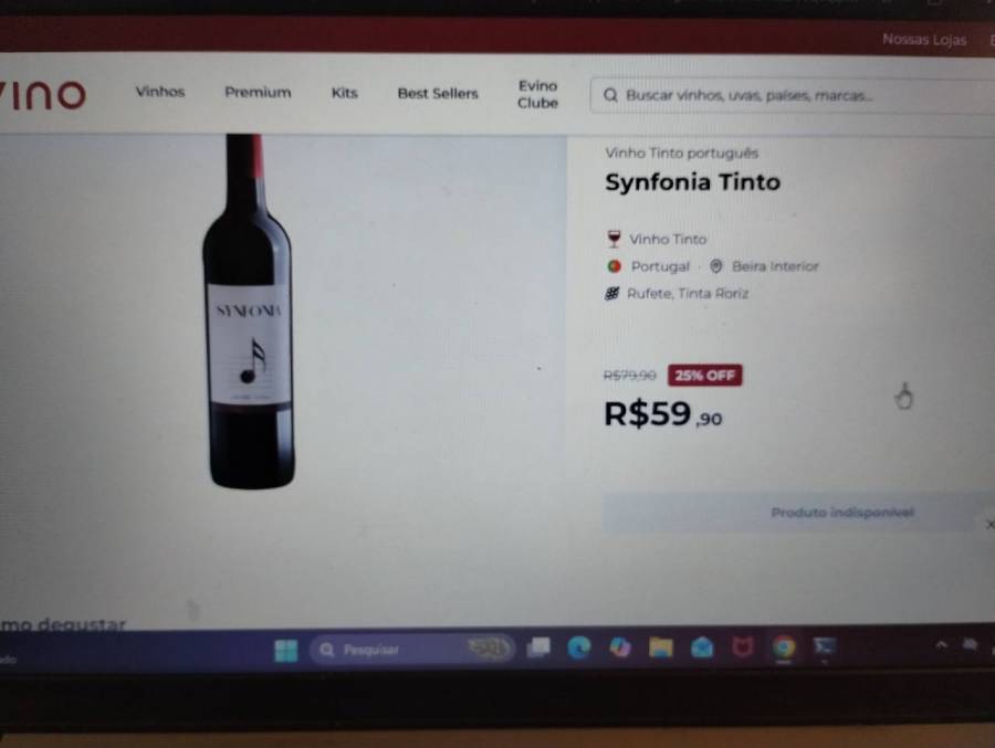 Vinho Tinto Português Synfonia Tinto