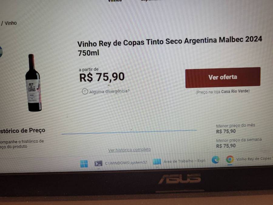 Vinho Rey de Copas Tinto Seco Argentina Malbec 2024