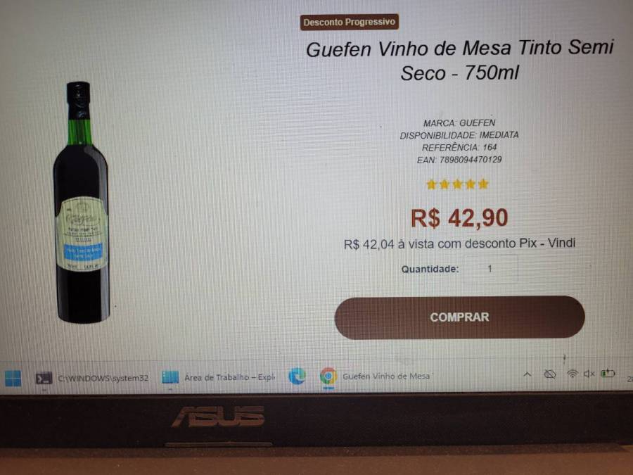 Vinho de Mesa Tinto Semi Seco