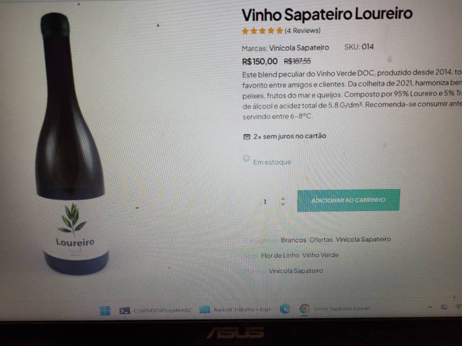 Vinho Sapateiro Loureiro