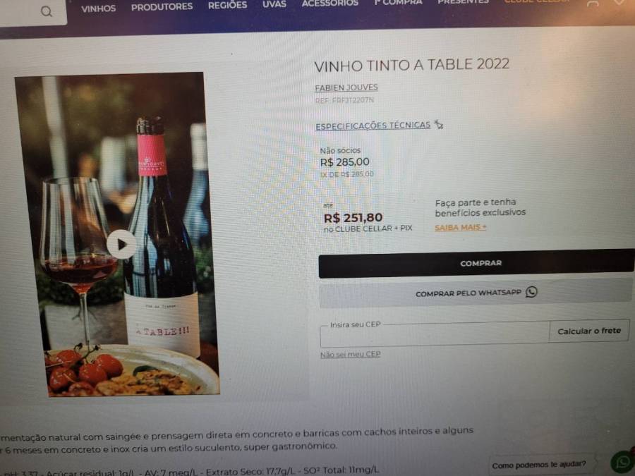 Vinho Tinto A Table 2022