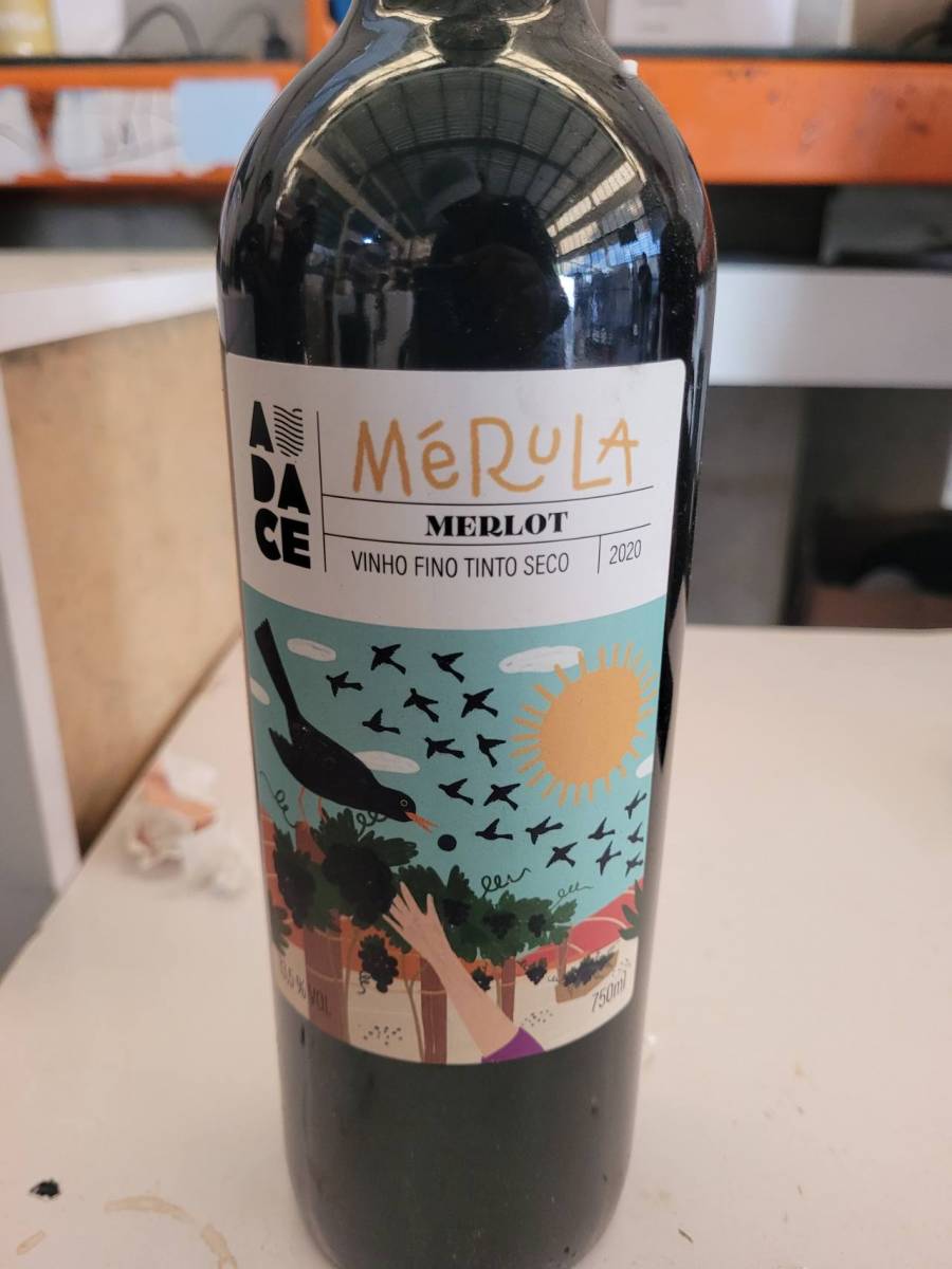 Vinho fino tinto seco Merlot