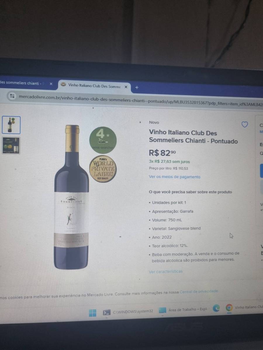 Vinho Italiano Club Des Sommeliers Chianti