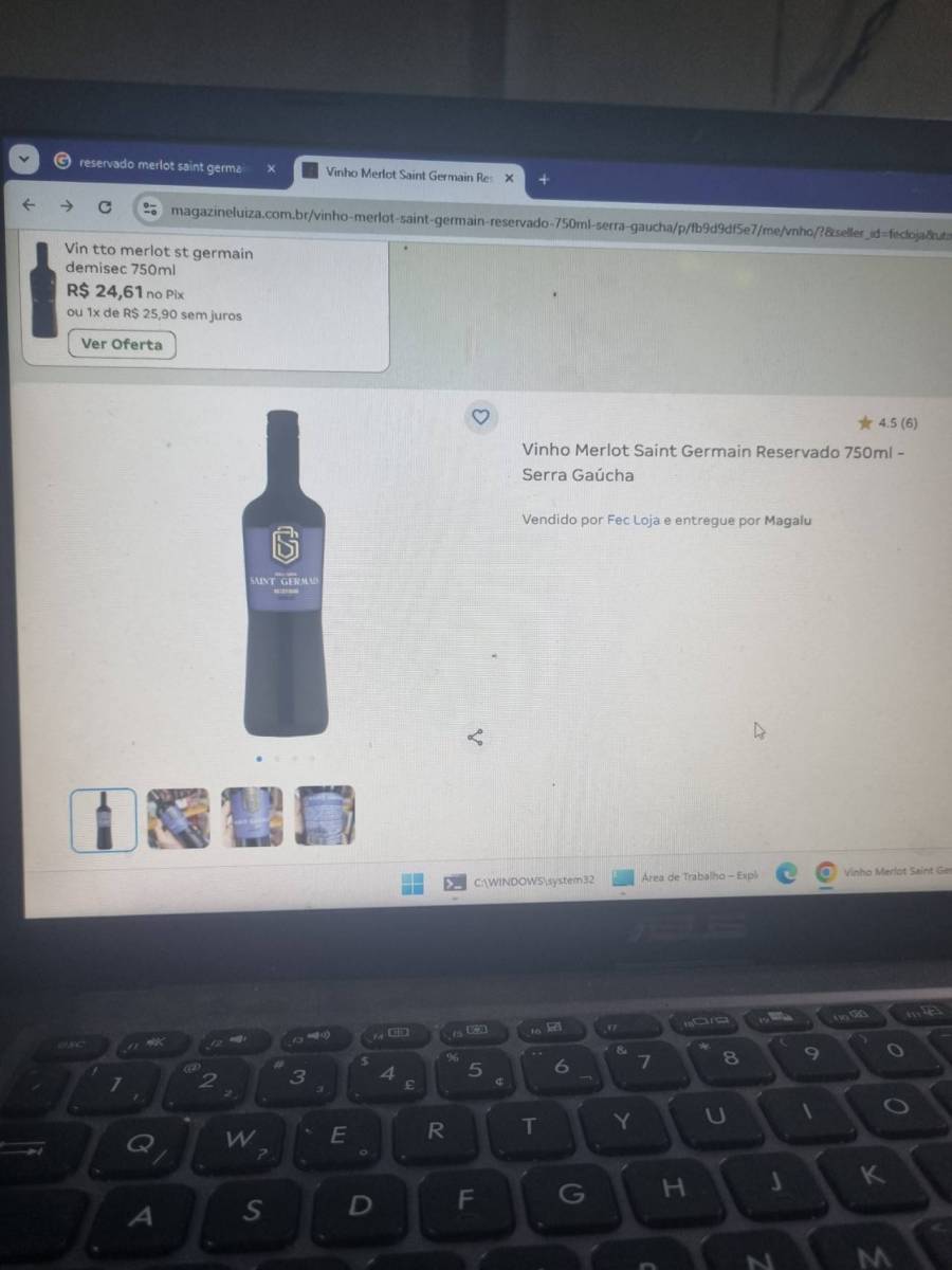 Vinho Merlot Saint Germain Reservado