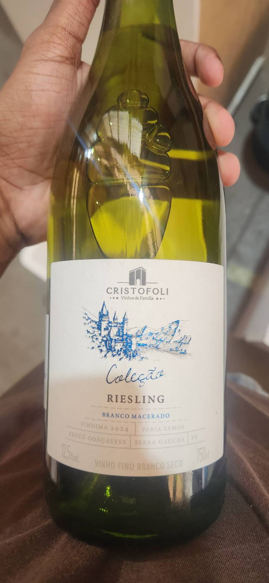 Vinho branco seco Riesling Coleção Cristofoli