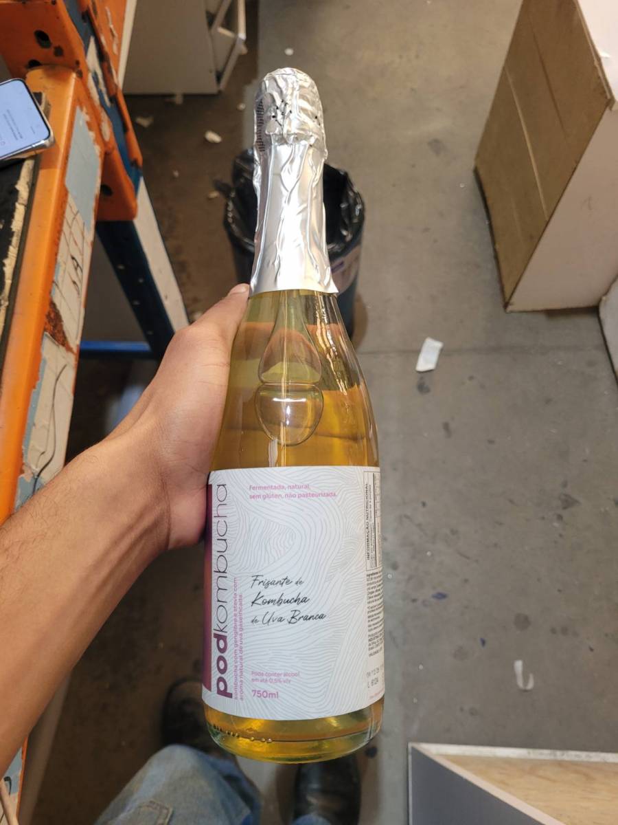Frisante de Kombucha de Uva Branca