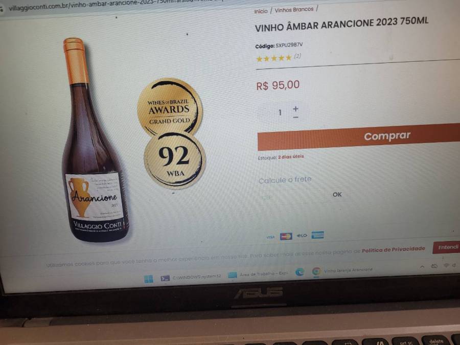 Vinho Âmbar Arancione 2023