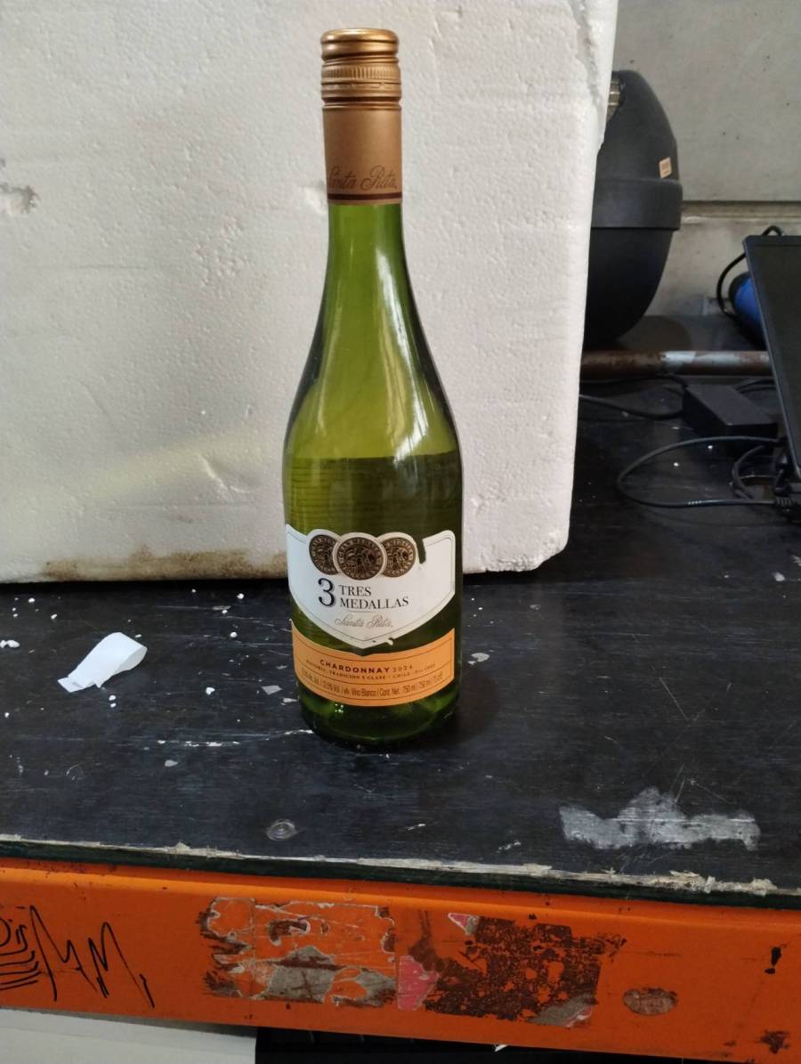 Vinho branco Chardonnay 3 Medallas Santa Rita