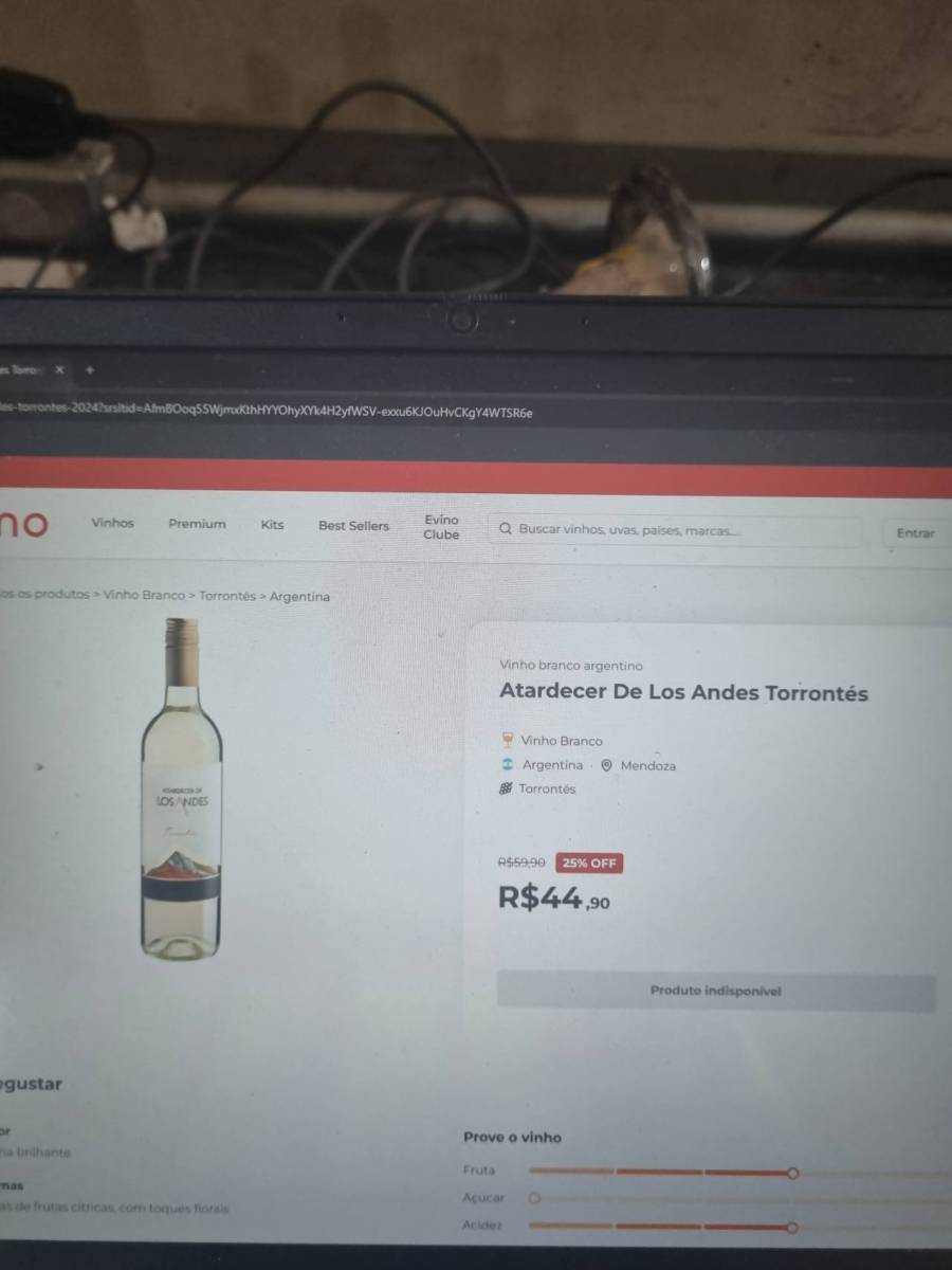 Vinho branco argentino Atardecer De Los Andes Torrontés