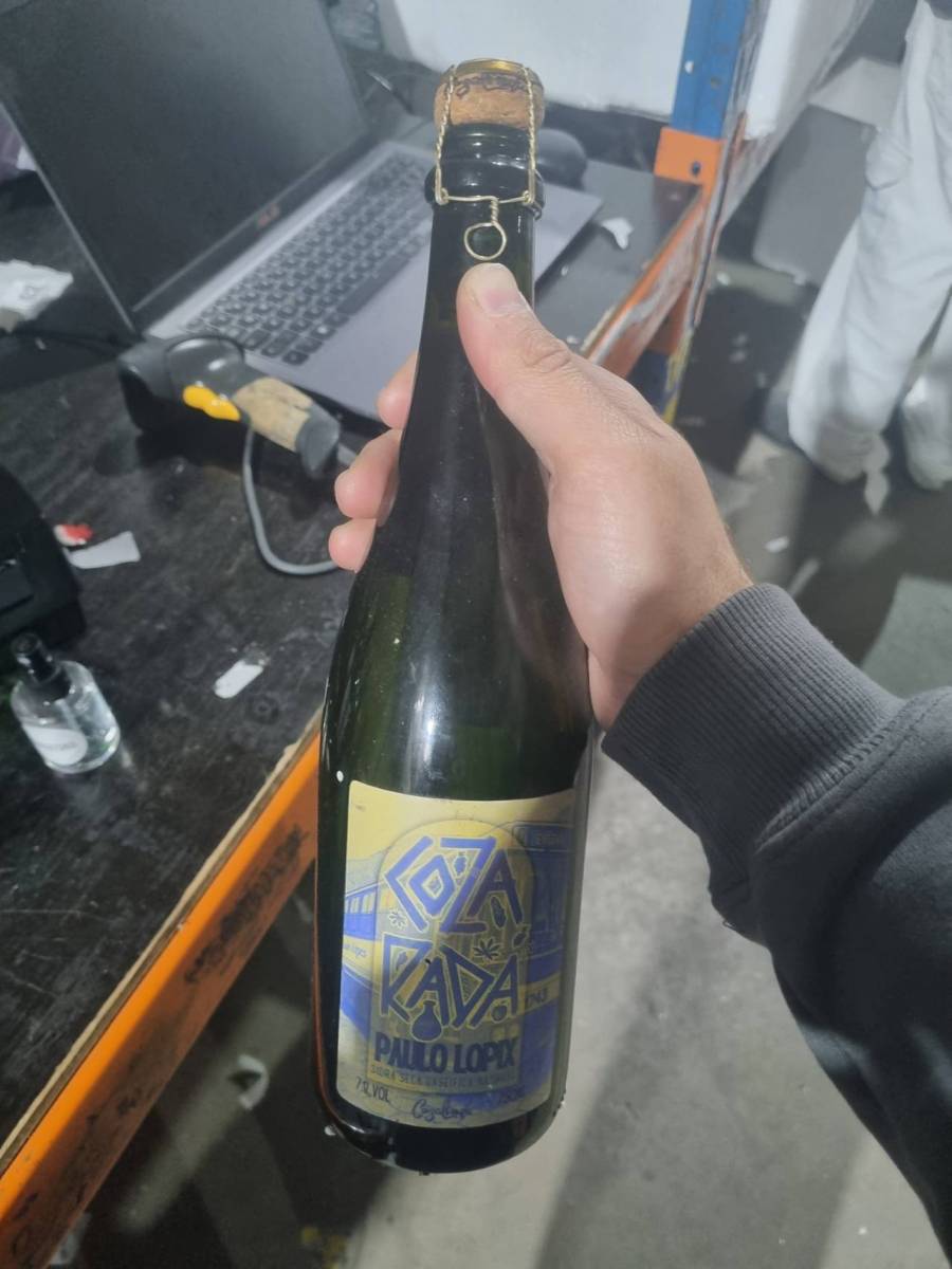 Garrafa de sidra seca
