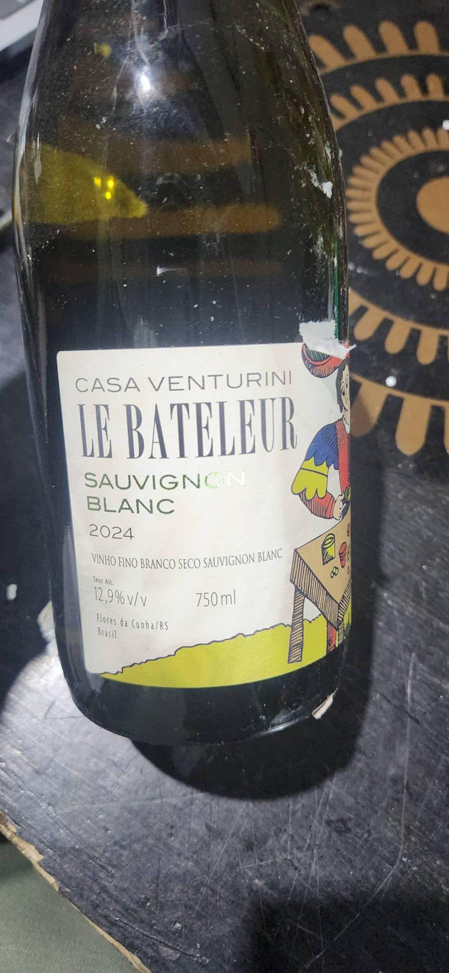 Vinho fino branco seco Sauvignon Blanc Casa Venturini Le Bateleur 2024