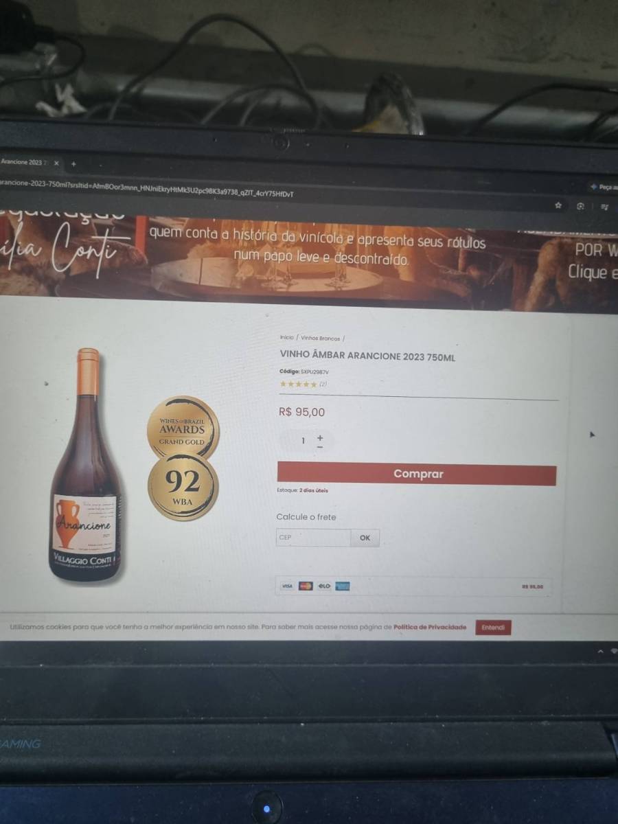 Vinho Âmbar Arancione 2023 750ml
