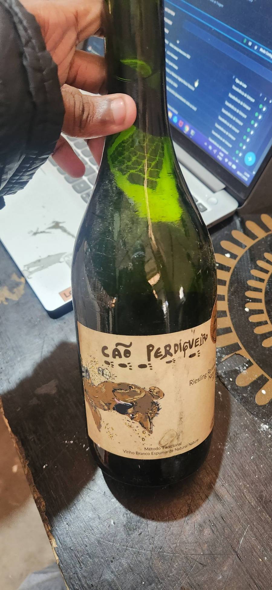 Vinho Branco Espumante Natural Cão Perdigueiro Riesling Renano Nature 2021