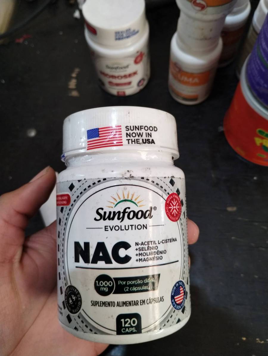 Suplemento alimentar em cápsulas NAC (N-Acetil L-Cisteína)