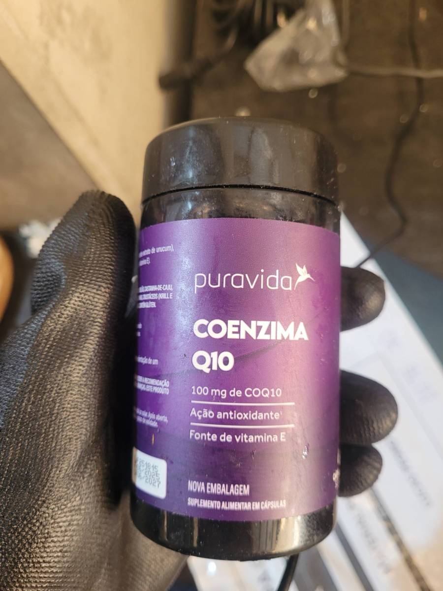 Suplemento alimentar Coenzima Q10 em cápsulas