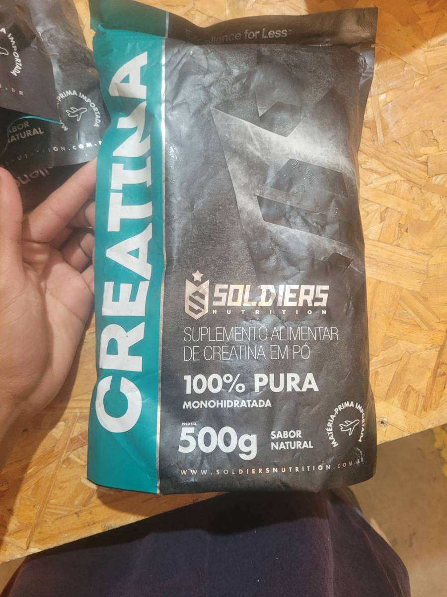 Suplemento alimentar de creatina em pó 100% pura monohidratada