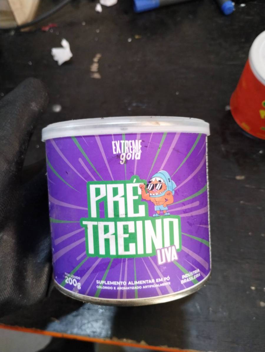 Suplemento alimentar em pó pré-treino sabor uva