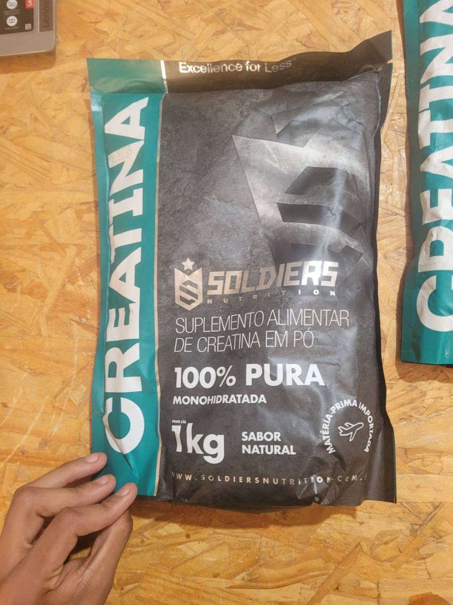 Suplemento alimentar de creatina em pó 100% pura monohidratada