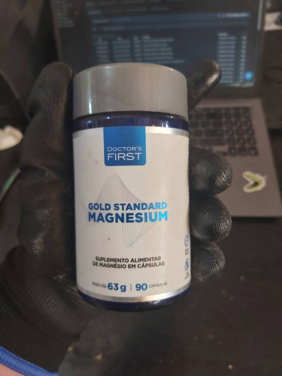 Suplemento alimentar de magnésio em cápsulas