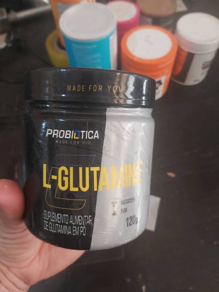 Suplemento alimentar de glutamina em pó
