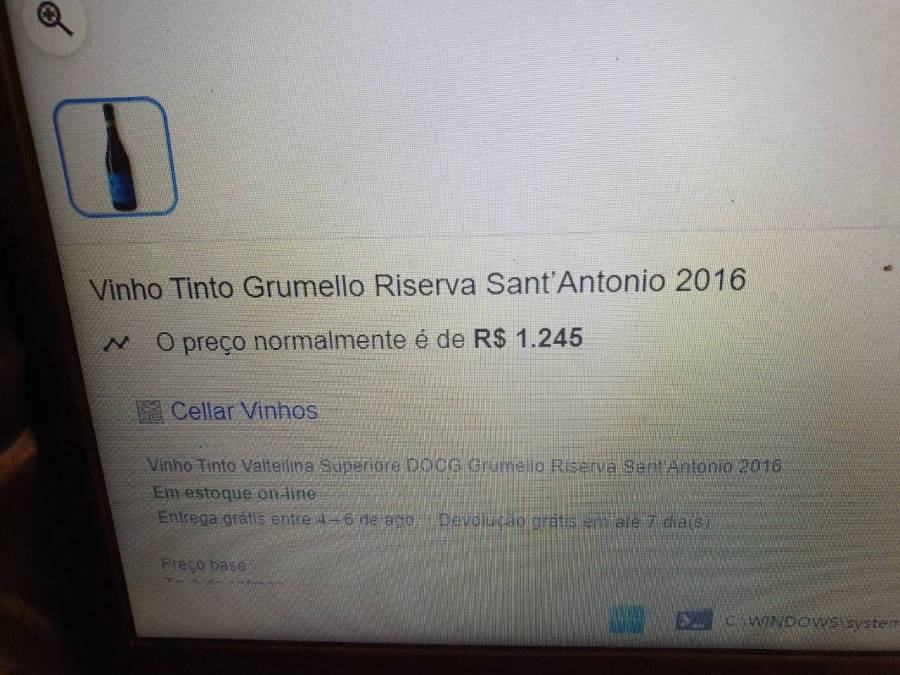 Vinho Tinto Grumello Riserva Sant'Antonio 2016