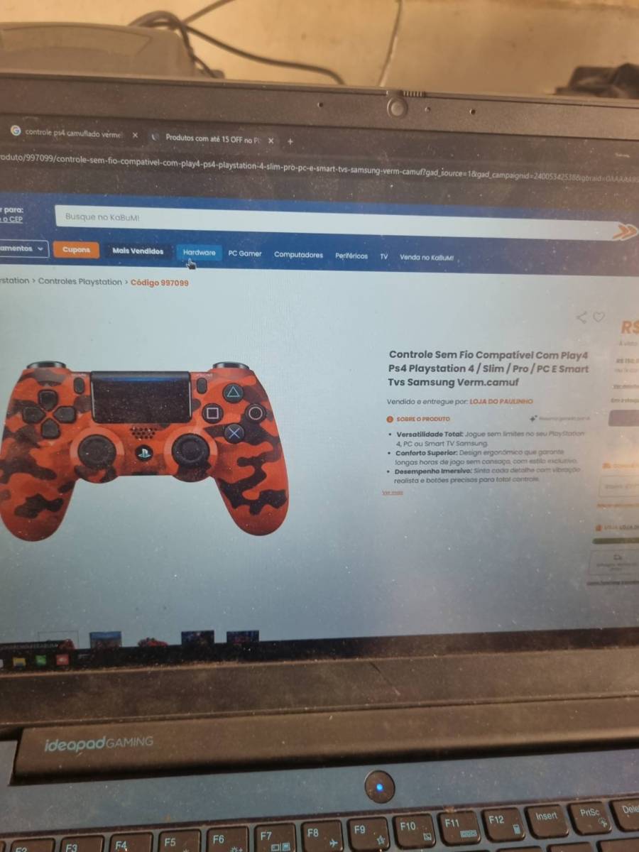 Controle Sem Fio Compatível com PlayStation 4