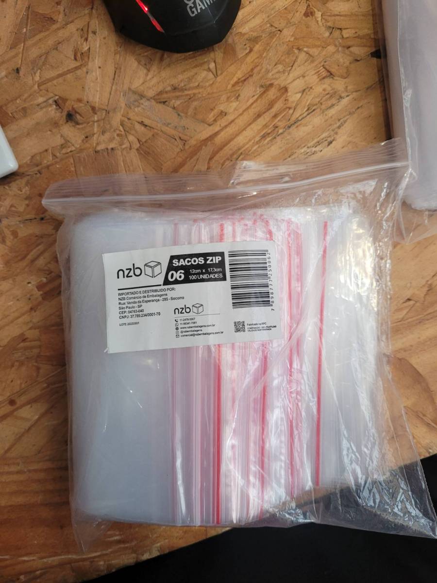 Sacos Zip com fecho tipo zíper