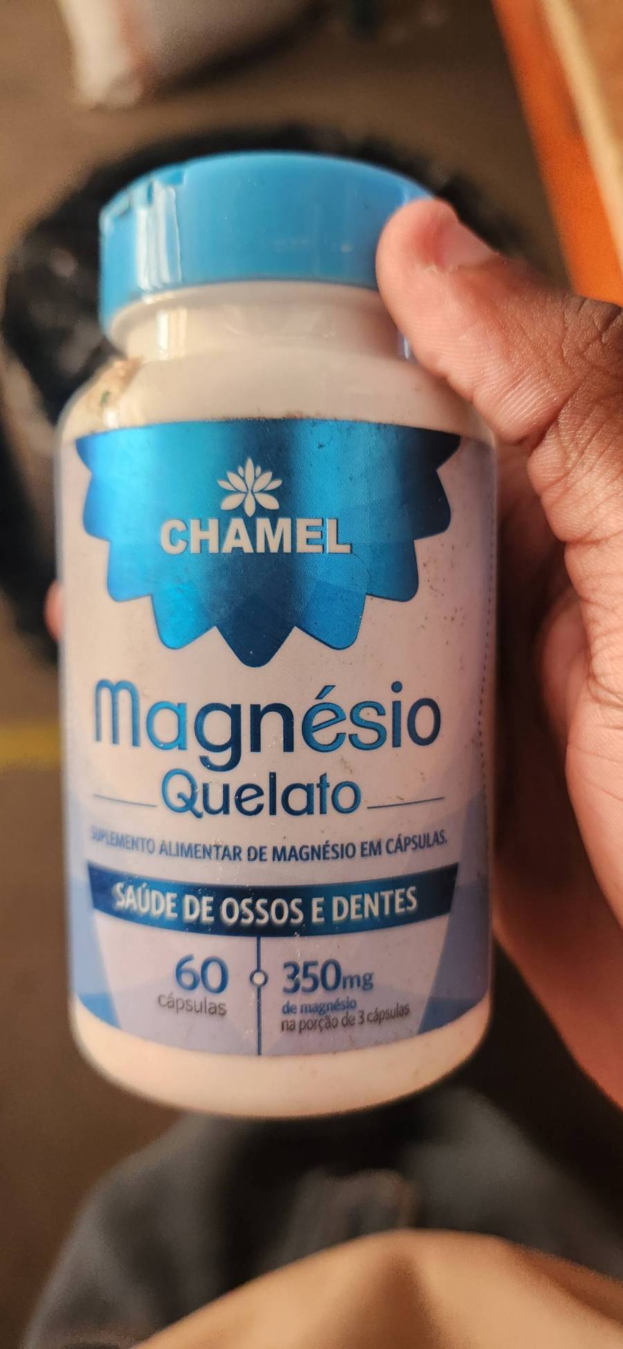 Suplemento alimentar de magnésio em cápsulas