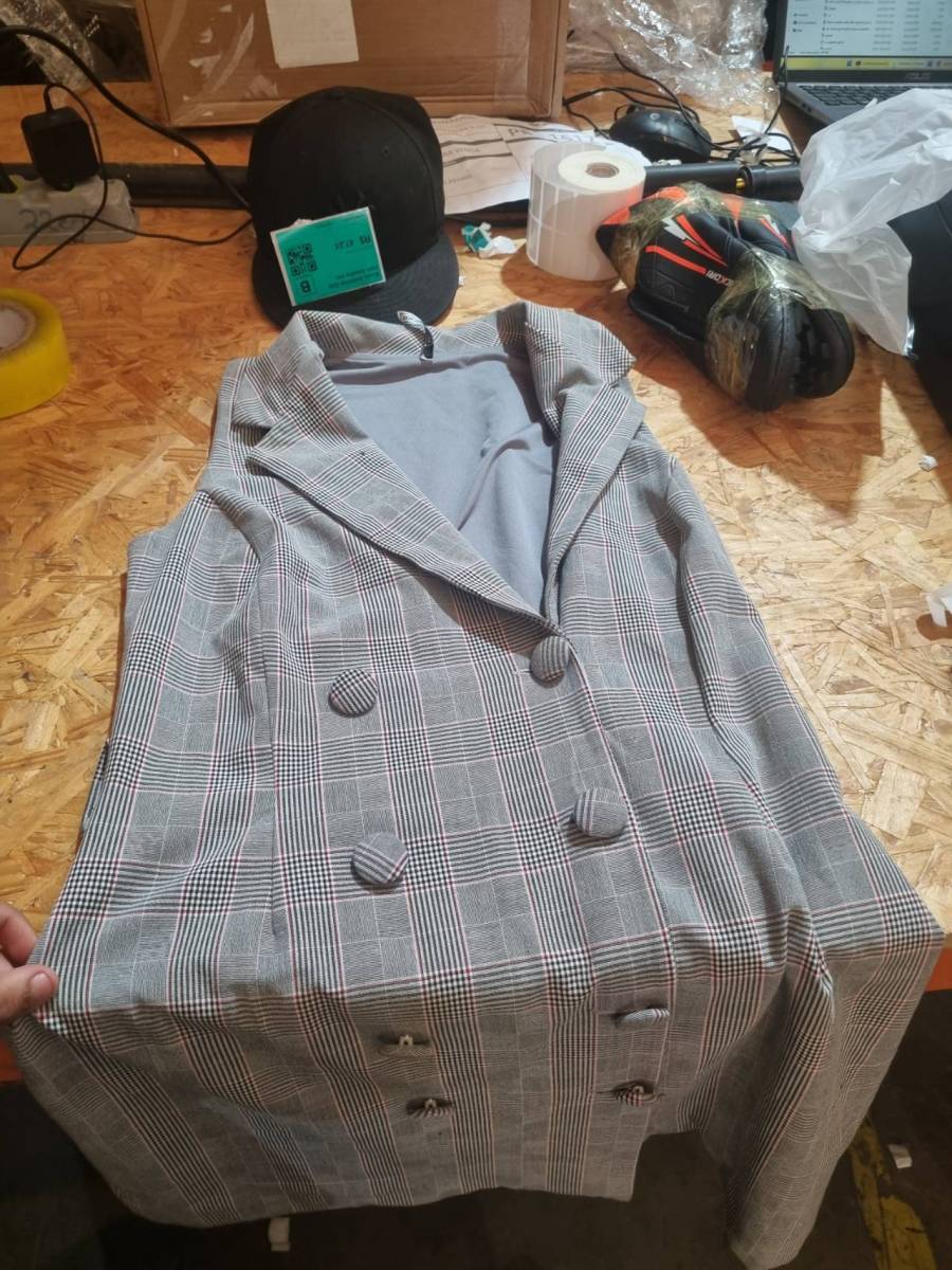 Blazer feminino xadrez