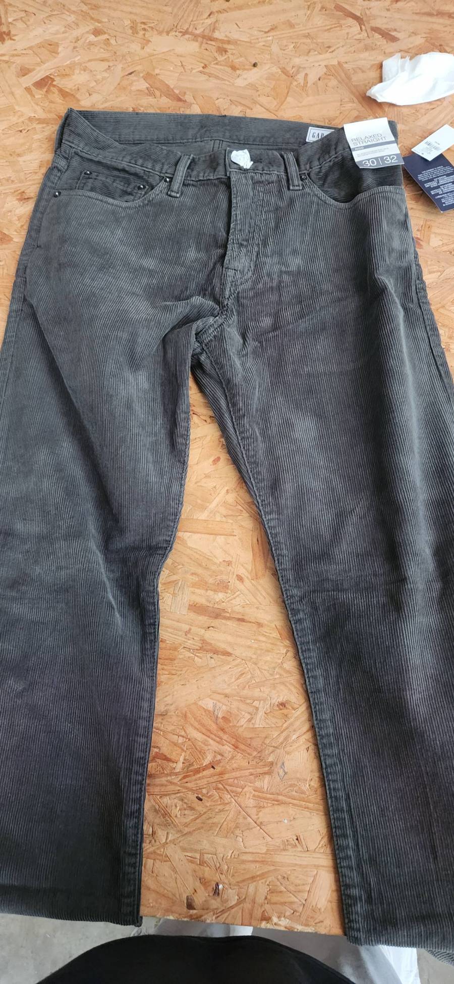 Calça masculina de veludo cotelê