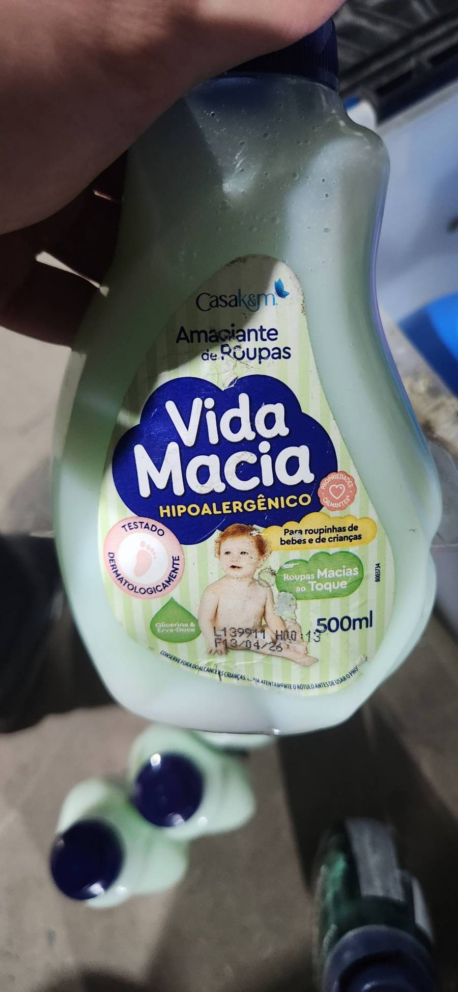 Amaciante de roupas hipoalergênico