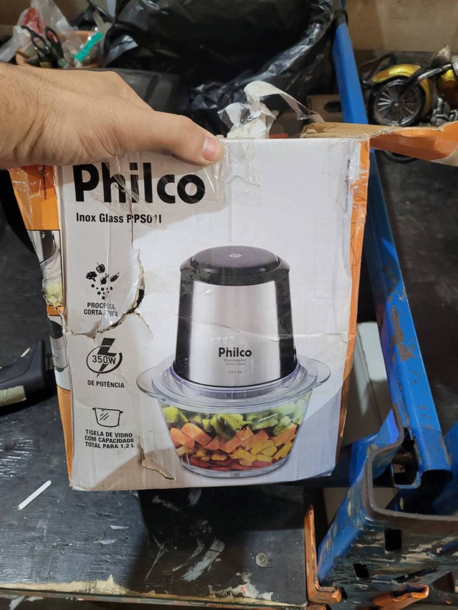 Processador de alimentos Philco Inox Glass