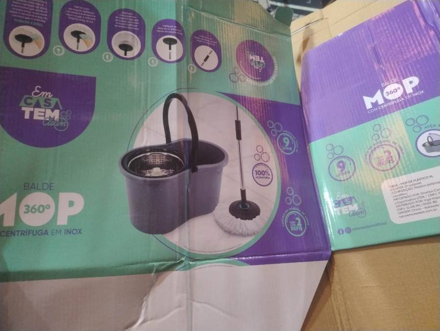 Mop com balde centrífuga em inox