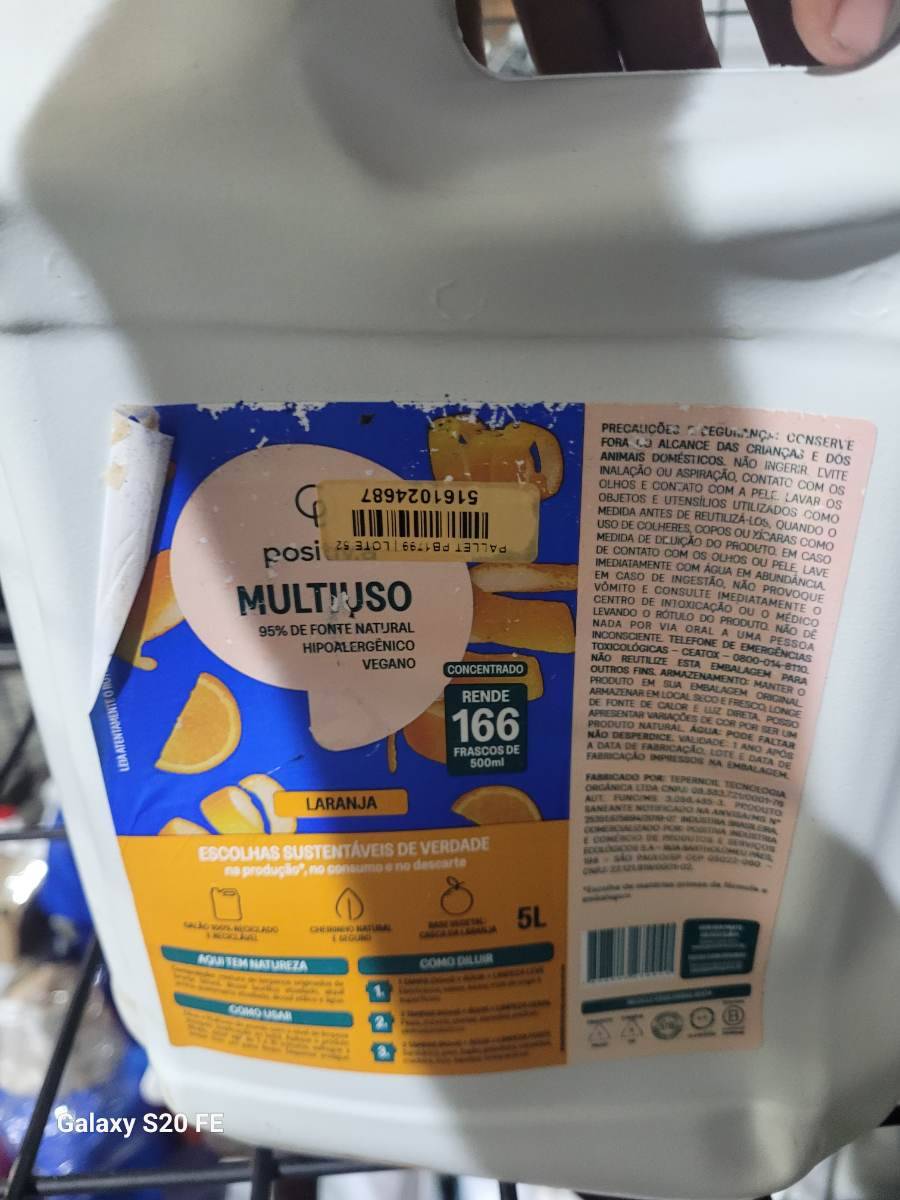 Detergente Multiuso Concentrado Laranja