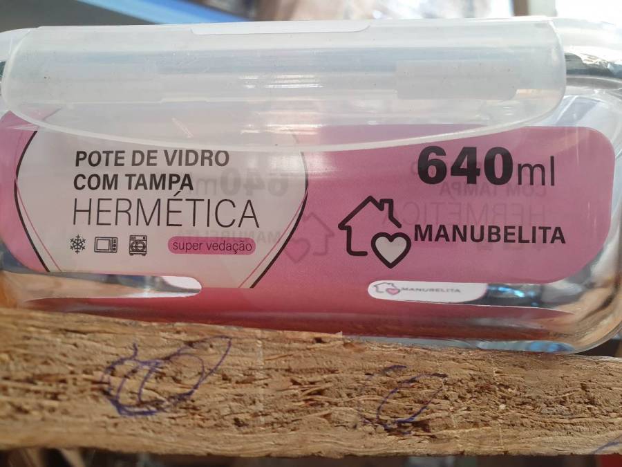 Pote de vidro com tampa hermética