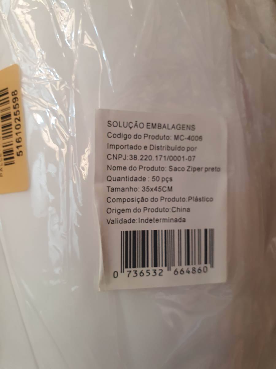 Saco Ziper preto