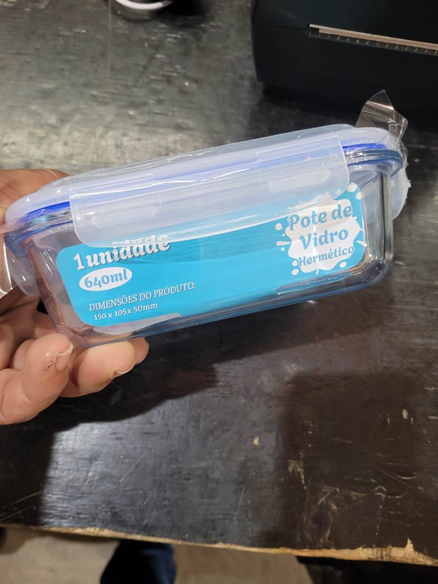 Pote de vidro hermético