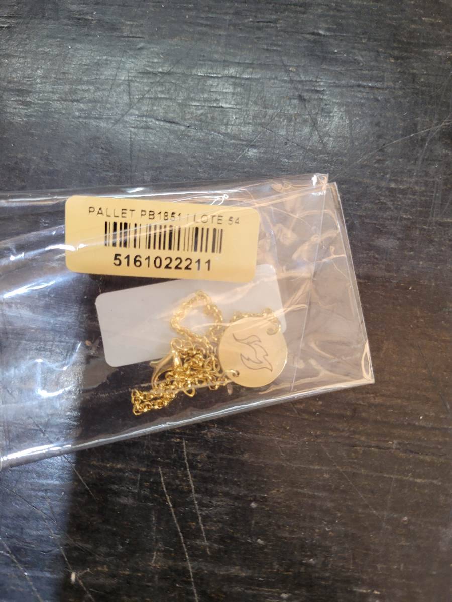 Pulseira ou colar com pingente dourado