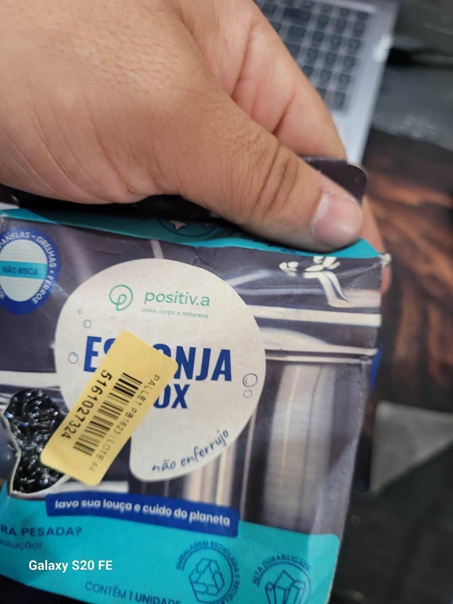 Esponja inox para limpeza