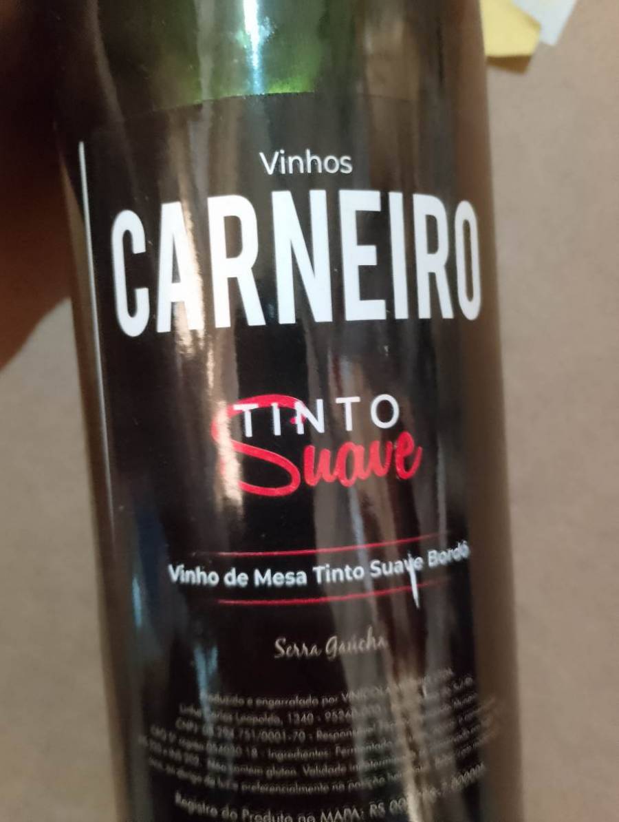 Vinho de Mesa Tinto Suave Bordô